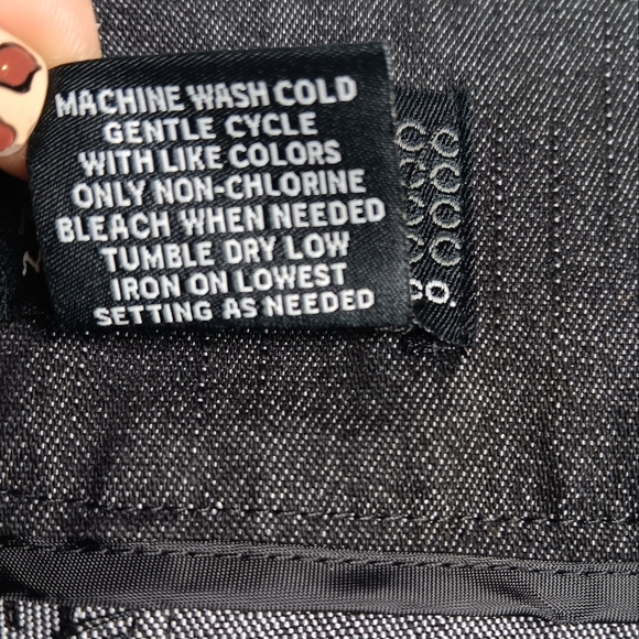 NEW YORK CLOTHING COMPANY NYCC Wide Leg Dark Blue Denim Pants Jeans Size 10 - Picture 6 of 8